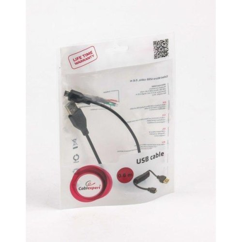 Кабель Cablexpert CC-mUSB2C-AMBM-0.6M, 0.6 м , Black
