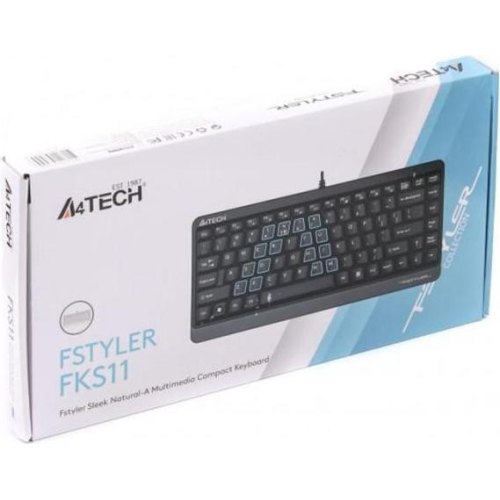 Клавіатура дротова A4Tech FKS11 USB Grey