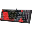 Механічна клавіатура A4Tech Bloody S98, червоні світчі, RGB підсвічування клавіш, USB, чорно-червоний