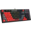 Механічна клавіатура A4Tech Bloody S98, червоні світчі, RGB підсвічування клавіш, USB, чорно-червоний