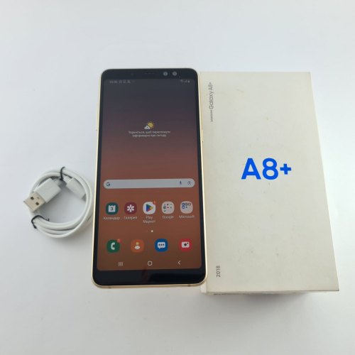 Смартфон Samsung Galaxy A8+ 2018 (A730F) 32Gb Gold (SM-A730FZDDSEK) USED **
