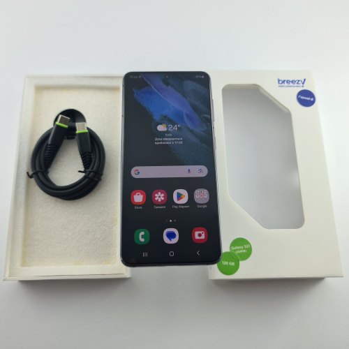 Смартфон Samsung Galaxy S21 (G991B) 128Gb Phantom Gray (SM-G991BZADSEK) USED **