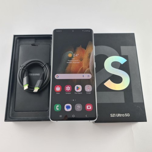 Смартфон Samsung Galaxy S21 Ultra (G998B) 256Gb Phantom Silver (SM-G998BZSGSEK) USED **