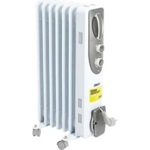 Обігрівач оливний Zanussi ZOH/ES-07WN, 20м2, 1500Вт, мех. упр-ння, 7 секцій, білий