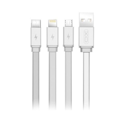 Кабель USB XO NB18 3in1 1m 2.4A white