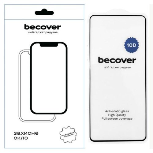 Захисне скло BeCover для Tecno POVA 6 Neo (LI6) 10D Black (711827)