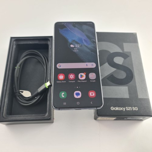 Смартфон Samsung Galaxy S21 (G991B) 128Gb Phantom Gray (SM-G991BZADSEK) USED **