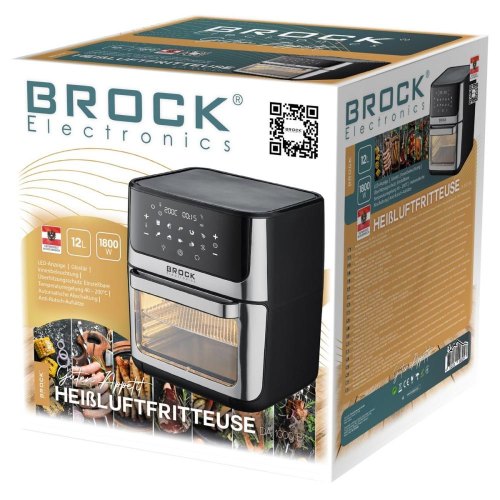 Мультипіч BROCK DA 1000 BK1800Вт/ 12л /сенсорне керування/гриль/шашлик/таймер/чорна