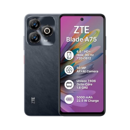 Смартфон ZTE Blade A75 4/256GB Black