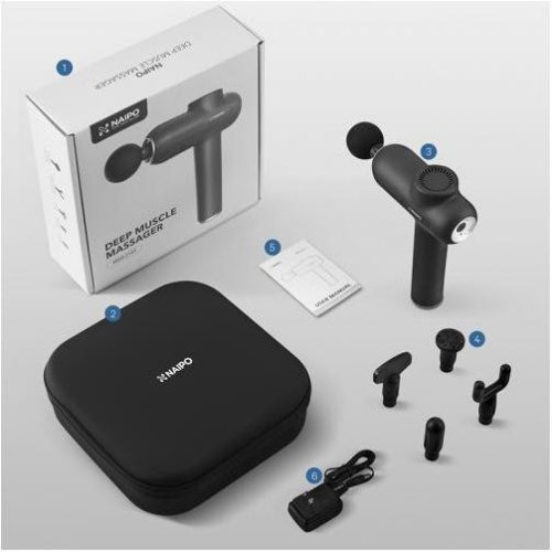 Масажер перкусійний NAIPO MASSAGE GUN/MGG-2103