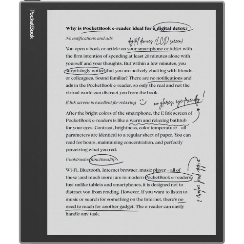 Електронна книга з підсвічуванням PocketBook 1042 InkPad Eo Mist Grey (PB1042-M-WW)           Новинка