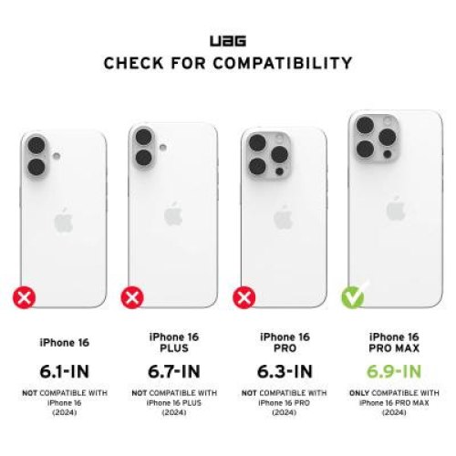 Чохол UAG для Apple iPhone 16 Pro Max, Plyo Magsafe, Ice/Silve