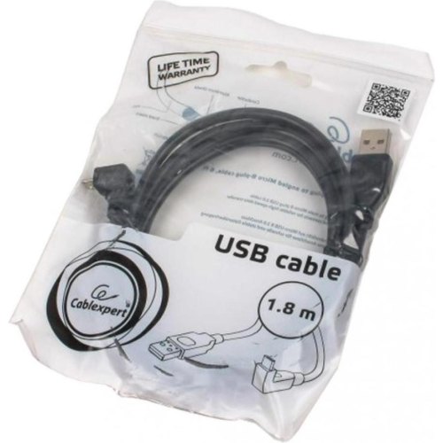 Кабель Cablexpert CCP-mUSB2-AMBM90-6, USB 2.0 A-тато/Micro B-тато, 1.8 м.