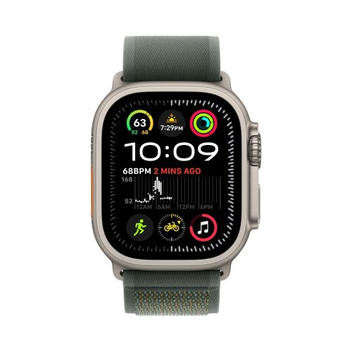 Ремінець Apple Watch 49mm Green Trail Loop - S/M - Natural Titanium Finish (MXTN3ZM/A)