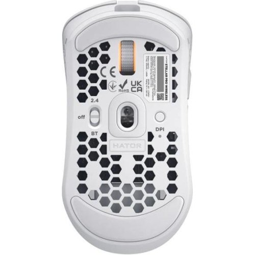 Ігрова миша, бездротова HATOR Stellar PRO Wireless white (HTM551)