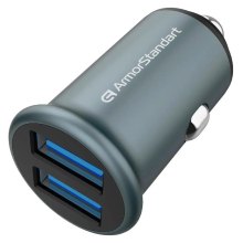 Автомобільний зарядний пристрій ArmorStandart 2xUSB QC3.0 Grey (ARM65438)