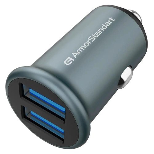 Автомобільний зарядний пристрій ArmorStandart 2xUSB QC3.0 Grey (ARM65438)