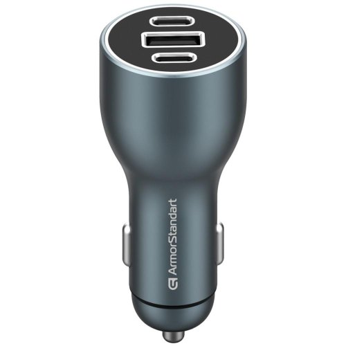 Автомобільний зарядний пристрій ArmorStandart Resolute Power ASPP-21 120W 2xUSB-C, USB (ARM70026)