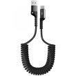 Кабель ArmorStandart AR17 Spiral USB-A to USB-C 2.4A 1m Black (ARM75390)