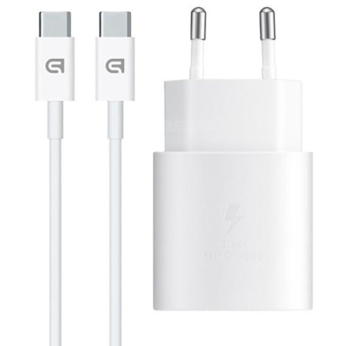Мережевий зарядний пристрій ArmorStandart AR-TA800W USB-C 25W white + кабель USB-C to USB-C (ARM63804)