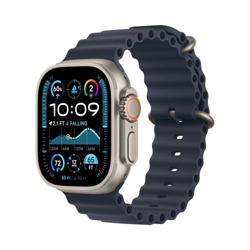 Смарт годиннки Apple Watch Ultra 2 2024 GPS + Cellular 49mm Natural Titanium Case with Navy Ocean Band **