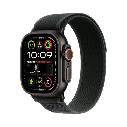 Смарт годиннки Apple Watch Ultra 2 2024 GPS + Cellular 49mm Black Titanium Case with Black Trail Loop - S/M **