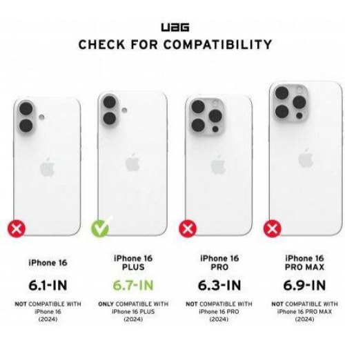 Чохол UAG для iPhone 16 Plus, Plasma XTE MagSafe, Black/Orange