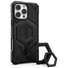 Чохол+магнітне кільце-тримач UAG для iPhone 16 Pro Max, Monarch Pro Magsafe, Carbon Fiber/Black Stand