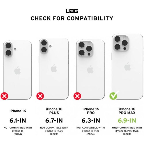 Чохол UAG для iPhone 16 Pro Max, Pathfinder Clear Magsafe, Active Neon