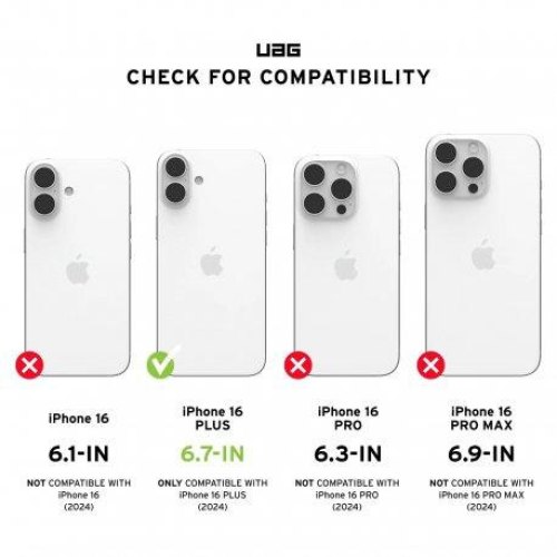 Чохол UAG для iPhone 16 Plus, Essential Armor Magsafe, Black