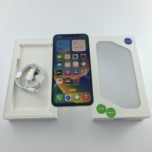 Смартфон Apple iPhone X 64 GB Silver USED **