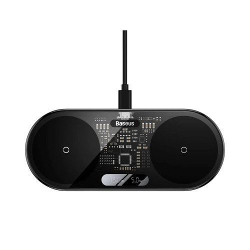 Уцінка!!! БЗП Baseus Digital LED Display 2in1 20W (black)