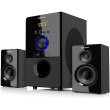 Акустична система 2.1 REAL-EL M-555, Black (55Вт, Bluetooth, FM-тюнер, USB/SD, ПДУ)