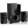 Акустична система 2.1 REAL-EL M-555, Black (55Вт, Bluetooth, FM-тюнер, USB/SD, ПДУ)
