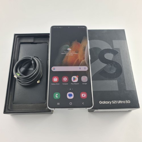 Смартфон Samsung Galaxy S21 Ultra (G998B) 128Gb Phantom Silver (SM-G998BZSDSEK) USED **