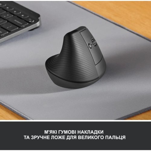 Миша бездротова Logitech Lift Vertical Ergonomic Wireless/Bluetooth Graphite(910-006473)
