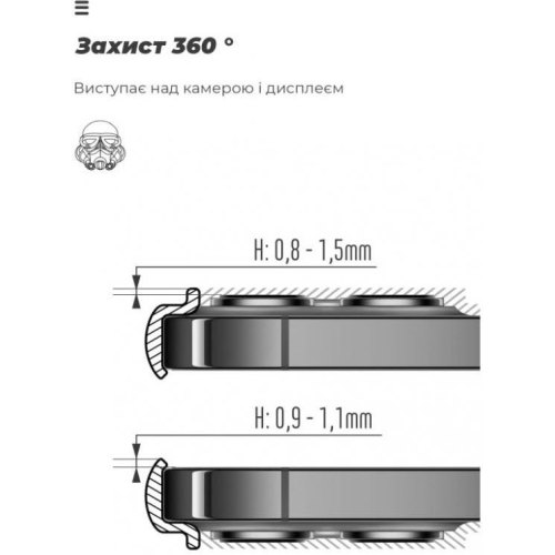 Накладка ArmorStandart ICON Case for Samsung A16 4G (A165) Camera cover Black (ARM80130)