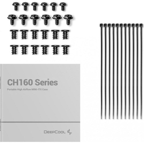 Корпус Deepcool CH160, без БЖ, Mini-ITX, чорний (R-CH160-BKNGI0-G-1)