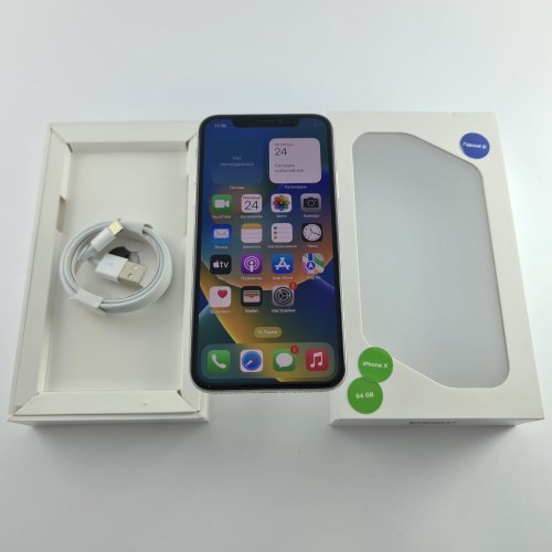 Смартфон iPhone X 64GB Silver, model A1901 USED **