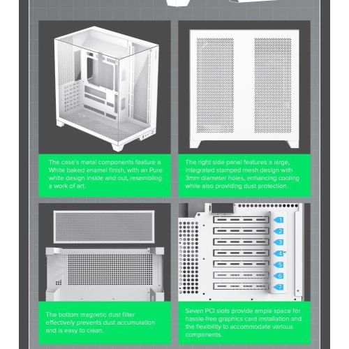 Корпус GAMEMAX Infinity Plus, без БЖ, ATX, білий (Infinity Plus WH)