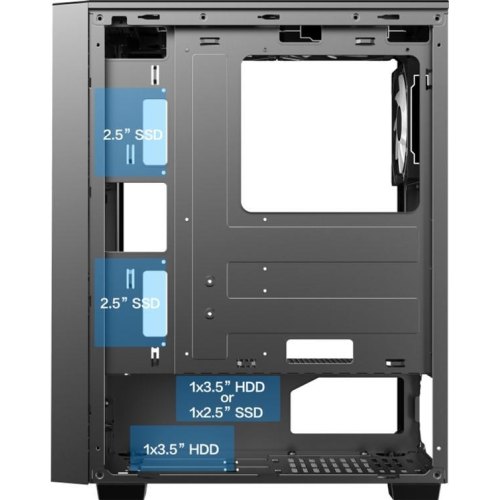 Корпус GAMEMAX Prism, без БЖ, ATX