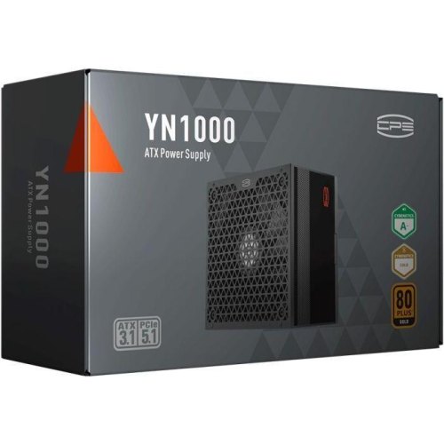 Блок живлення PcCooler 1000W YN1000, 80+ GOLD, модульний, 12V-2x6 ATX 3.1 (P5-YN1000-G1FFBK1-EU)