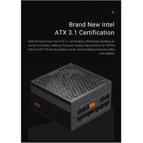 Блок живлення PcCooler 750W YN750, 80+ GOLD, модульний, 12V-2x6 ATX 3.1 (P5-YN750-G1FFBK1-EU)