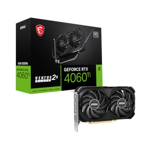Відеокарта MSI GeForce RTX 4060 Ti VENTUS 2X BLACK E1 8G OC (V512-001R)