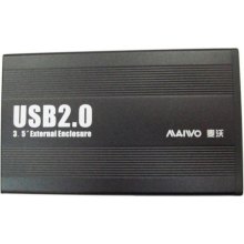 Зовнішня кишеня Maiwo для HDD 3,5 SATA, USB 2.0, алюміній (K3502-U2S black)