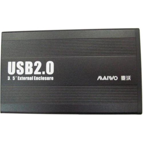 Зовнішня кишеня Maiwo для HDD 3,5 SATA, USB 2.0, алюміній (K3502-U2S black)