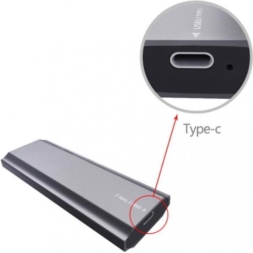 Зовнішня кишеня Dynamode для M.2 SSD NVMe/SATA, USB 3.2 GEN2 Type-C, алюміній (DM-CAD-SSD05)