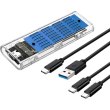 Зовнішня кишеня Dynamode для M.2 SSD NVMe/SATA, USB 3.2 GEN2 Type-C, пластик (DM-CAD-SSD09)