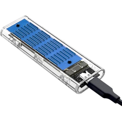 Зовнішня кишеня Dynamode для M.2 SSD NVMe/SATA, USB 3.2 GEN2 Type-C, пластик (DM-CAD-SSD09)