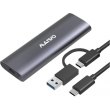 Зовнішня кишеня Maiwo для M.2 SSD NVMe/SATA, USB 3.1 GEN2 Type-C, алюміній (K1689)